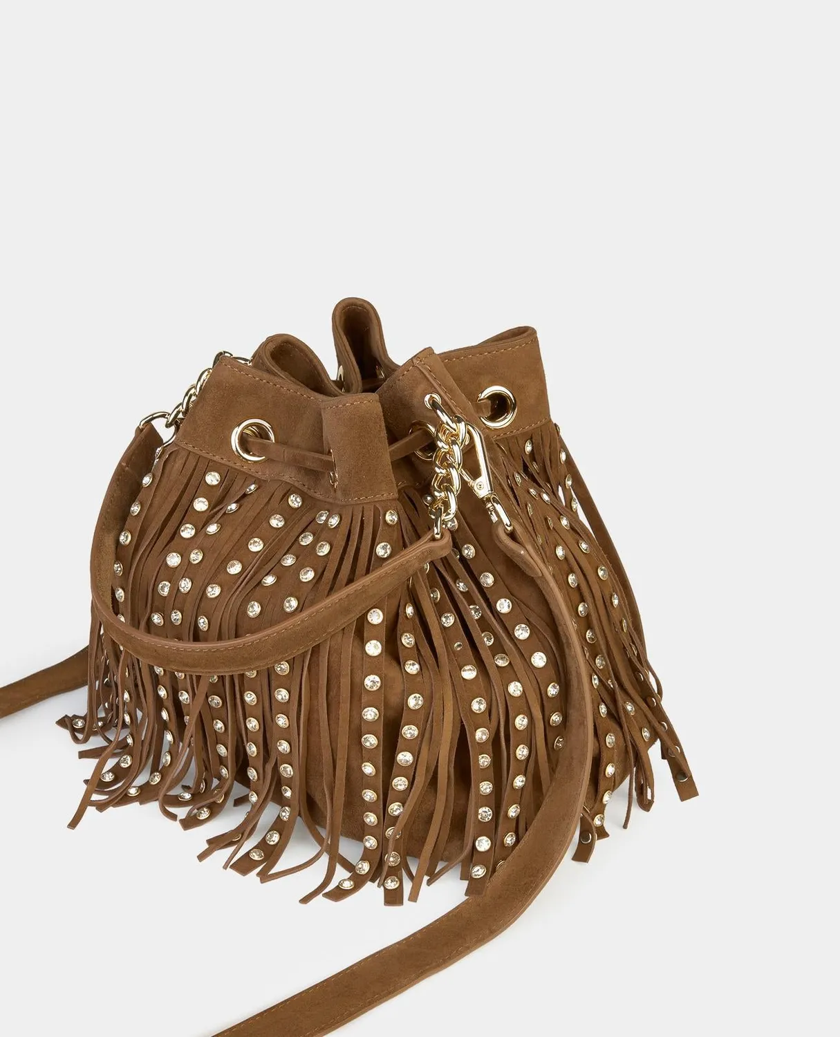 Alma en Pena I25BG208 sac marron franges cuir