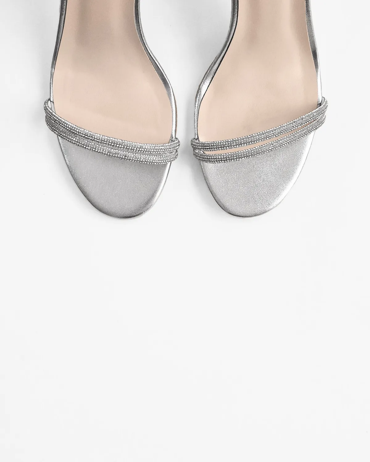 Mi/Mai Evora Silver sandales à talons argenté strass