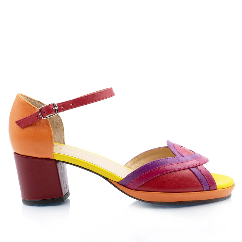 Bégum Paris Saint-Raphaël sandales multicolores cuir