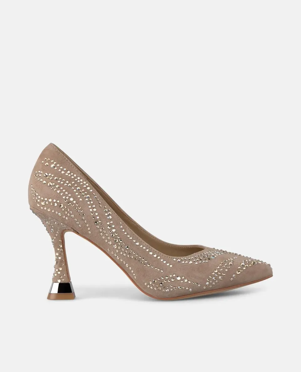 Alma en Pena I250431 escarpins vison strass 9 cm