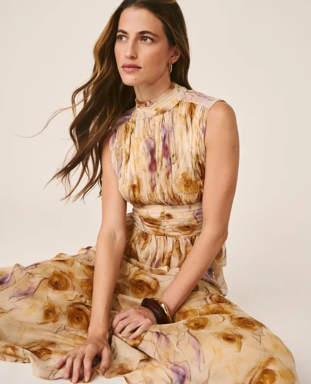 Alma en Pena I26CL0512 blouse moutarde gaze