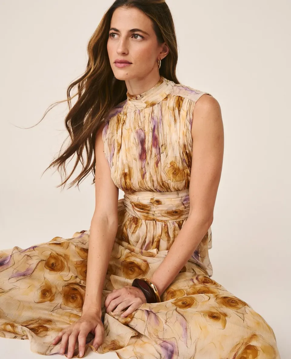 Alma en Pena I26CL0512 blouse moutarde gaze