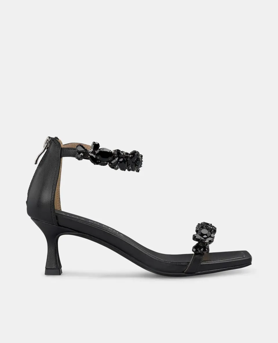 Alma en Pena V250862 sandale talon mini cuir noir