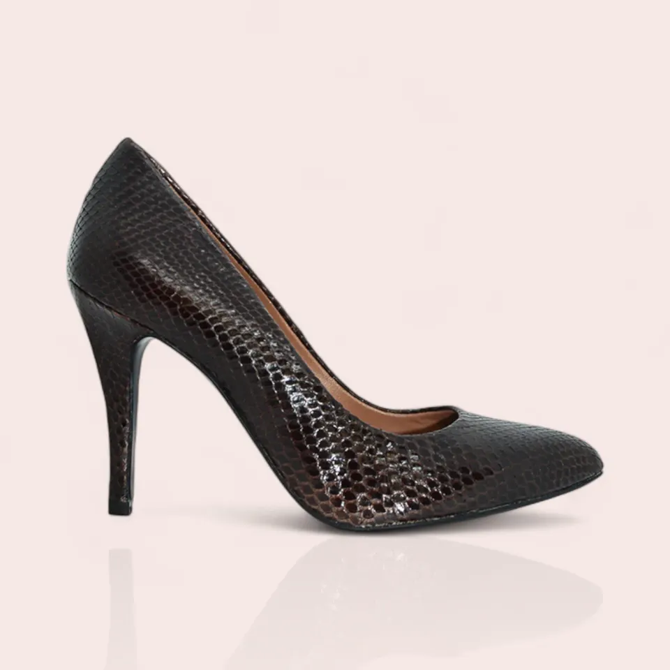 Karine Arabian Pump escarpins python marron 39 talon 10 cm