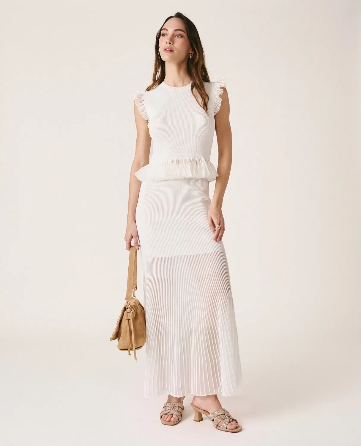 Alma en Pena V26CL0609 top blanc en viscose