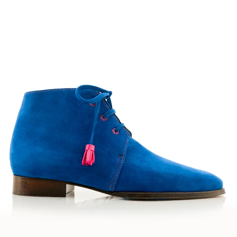Bégum Paris Junon bottines bleu cuir 1,5 cm