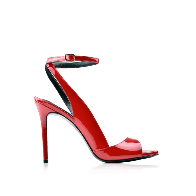 Maison Ernest Flavien 100 sandales rouge cuir vernis
