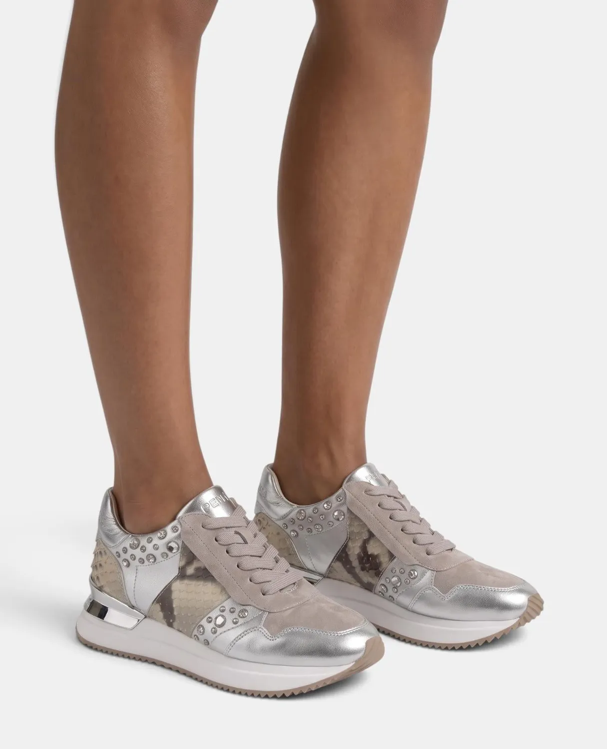 Alma en Pena I261104 sneakers cuir taupe plateforme