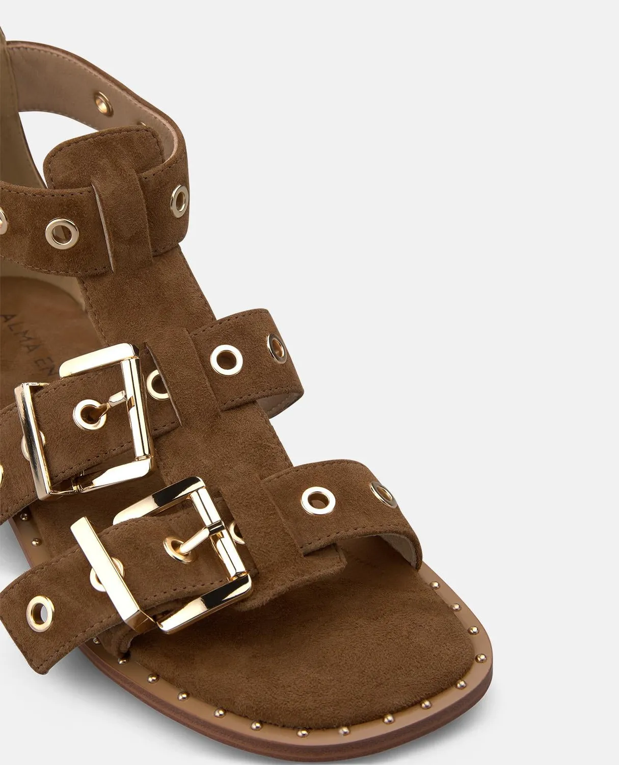 Alma en Pena V268206 sandales plates cuir caramel