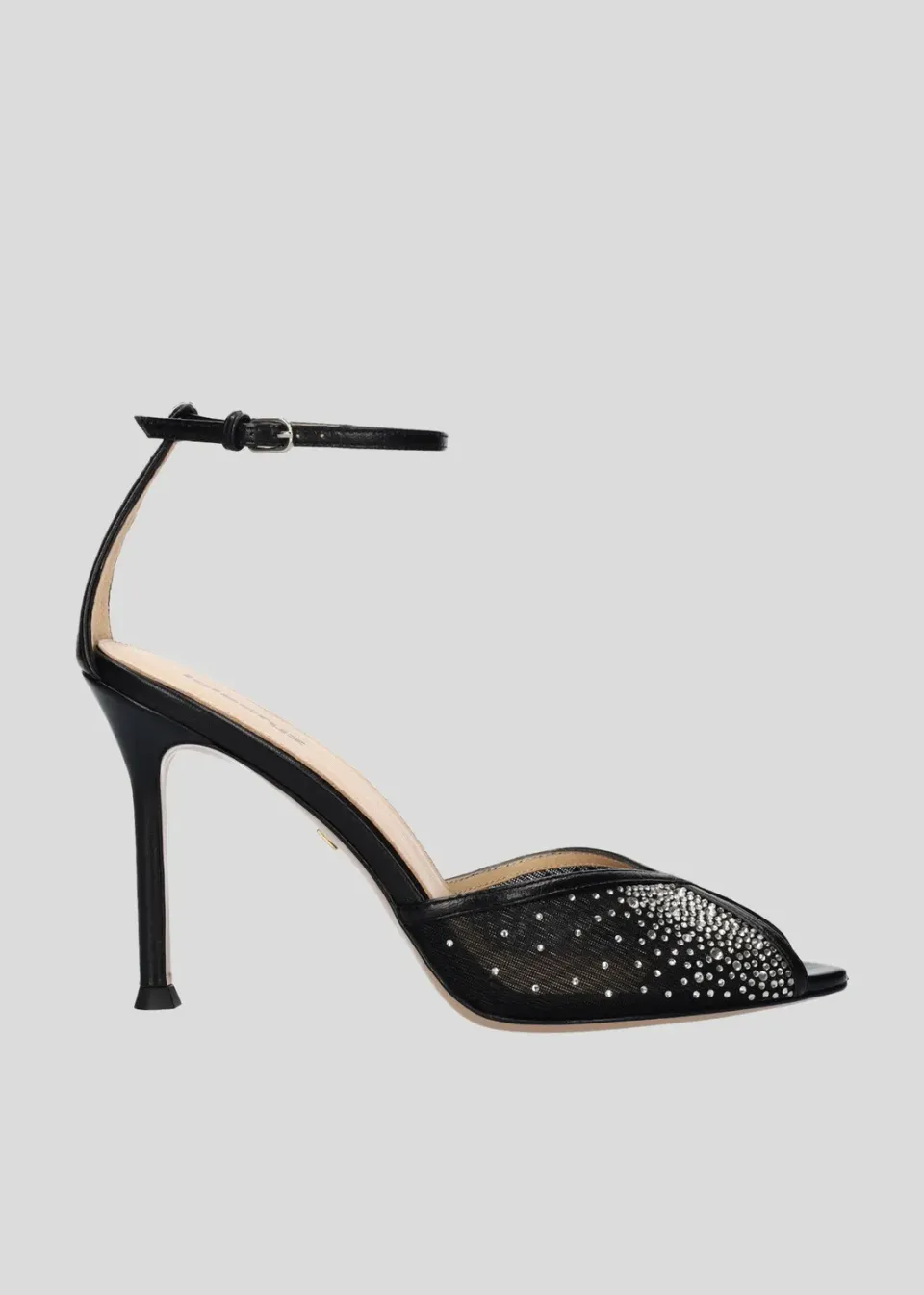 Lola Cruz Anelisse 95 sandales à talon noir 9,5 cm
