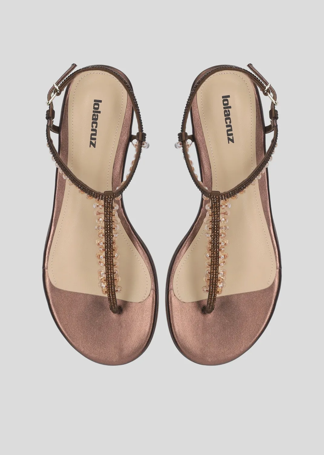 Lola Cruz Flamenca Flats ballerines marron cuir