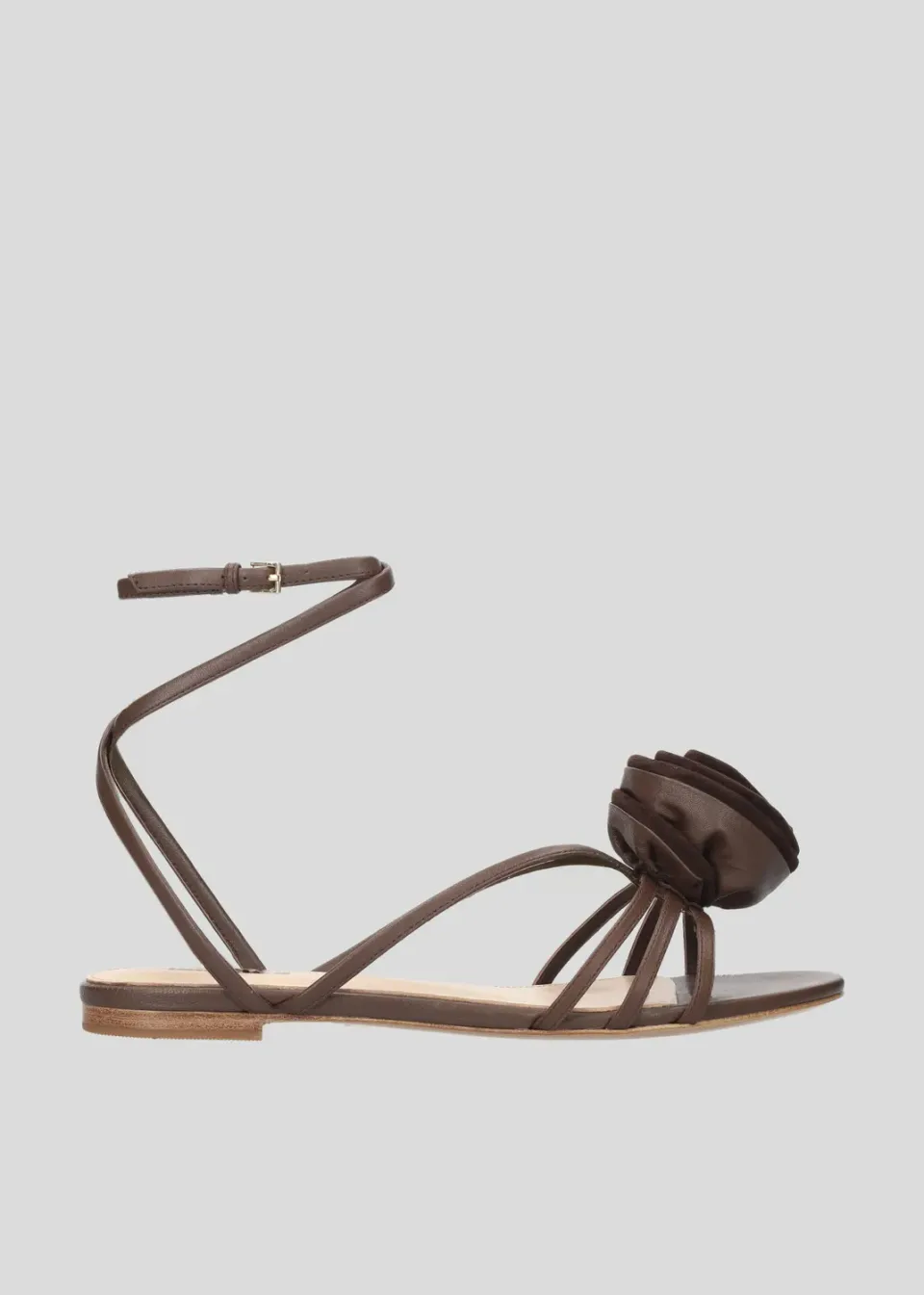 Lola Cruz Lotta Flat Sandal sandales plates marron