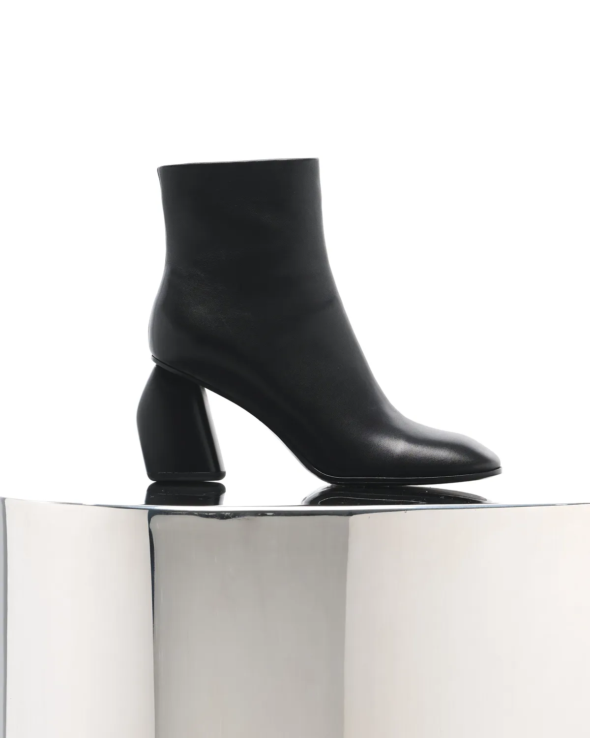 Mi/Mai Rams Black bottines noires talon haut bout carré