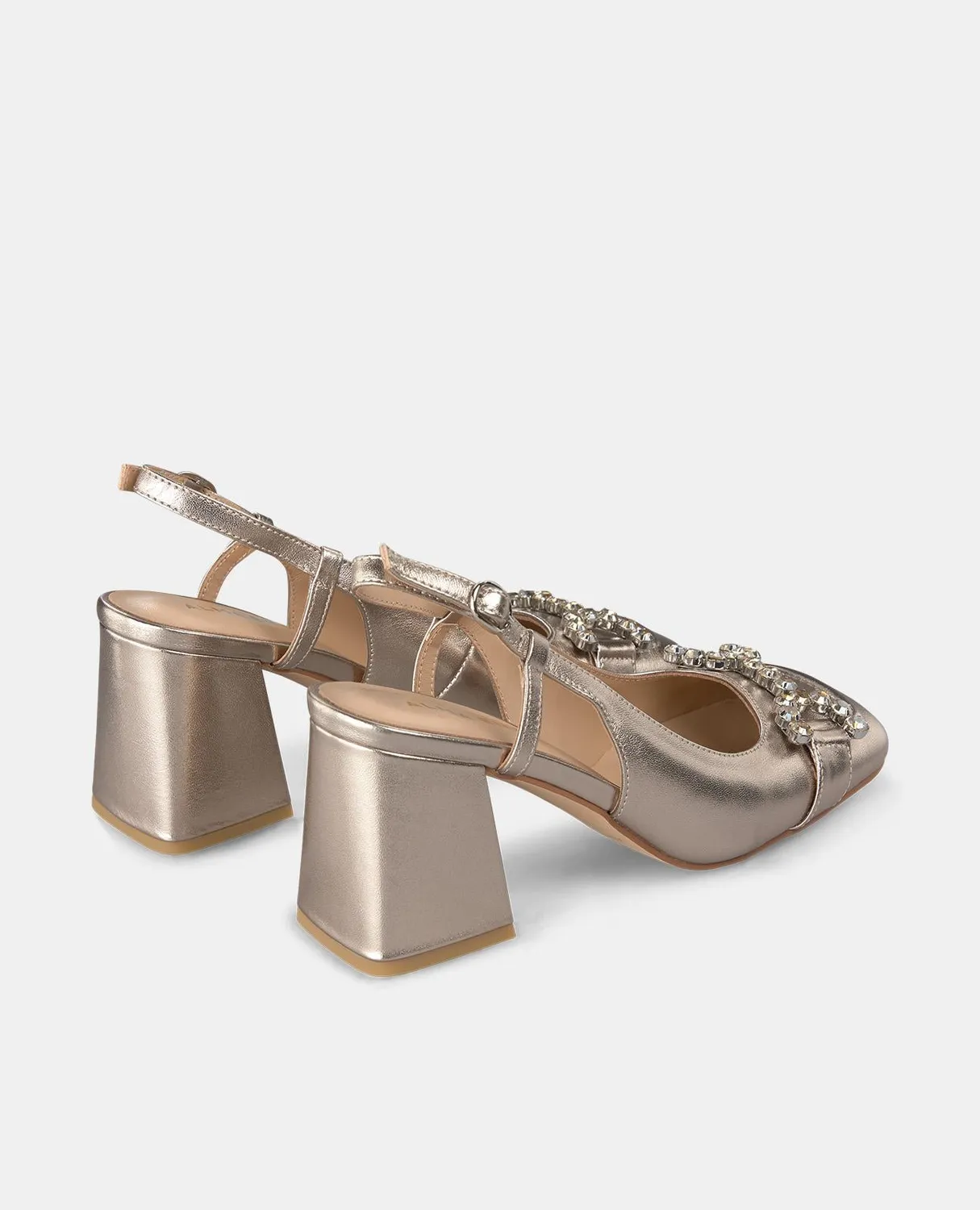 Alma en Pena V250551 escarpins slingback bronze talon 7,5 cm