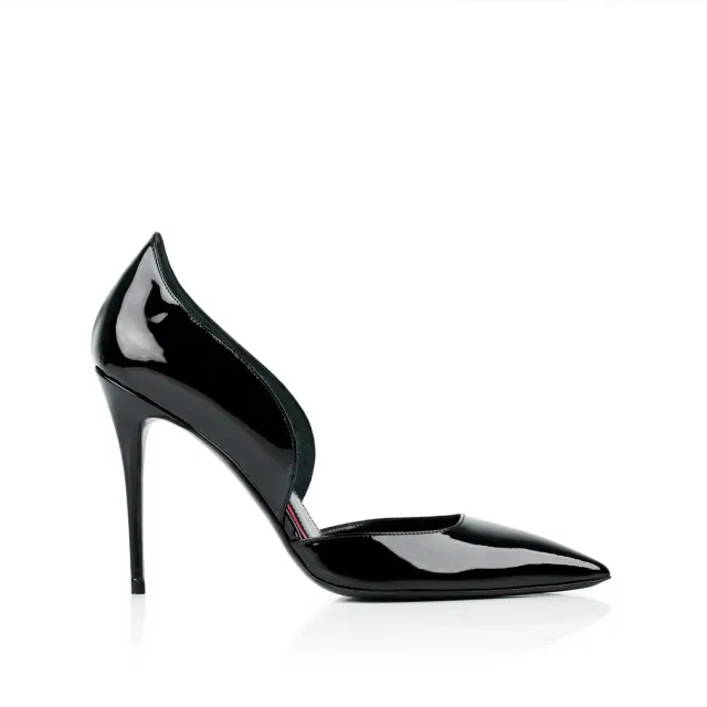 Maison Ernest Monica 100 escarpin noir cuir vernis