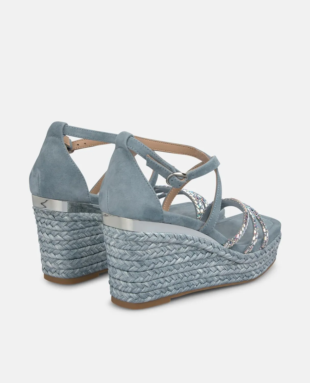 Alma en Pena V265508 sandales compensées jeans 9 cm