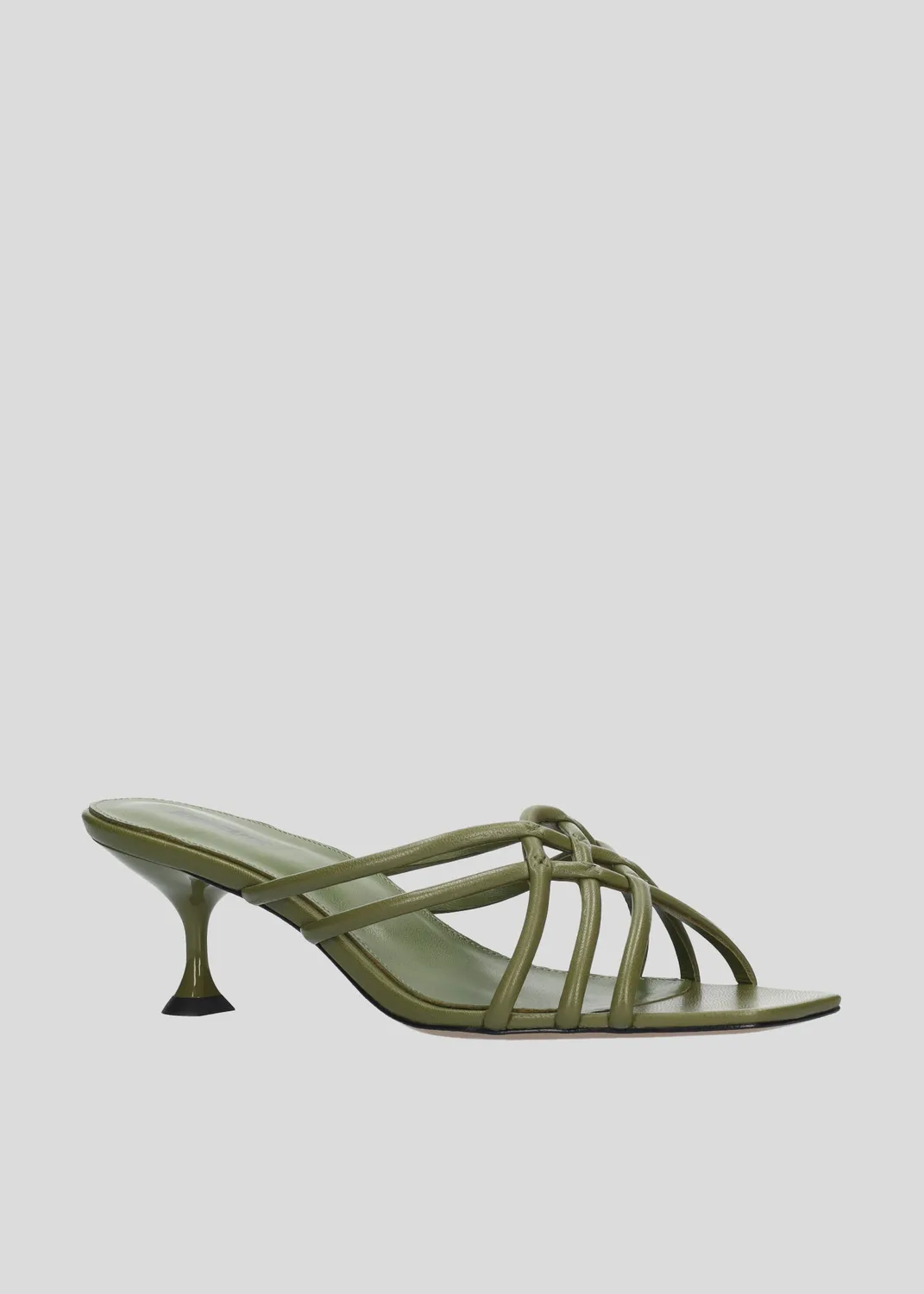 Lola Cruz Bridgette Mule 55 mules kaki talon 5,5 cm