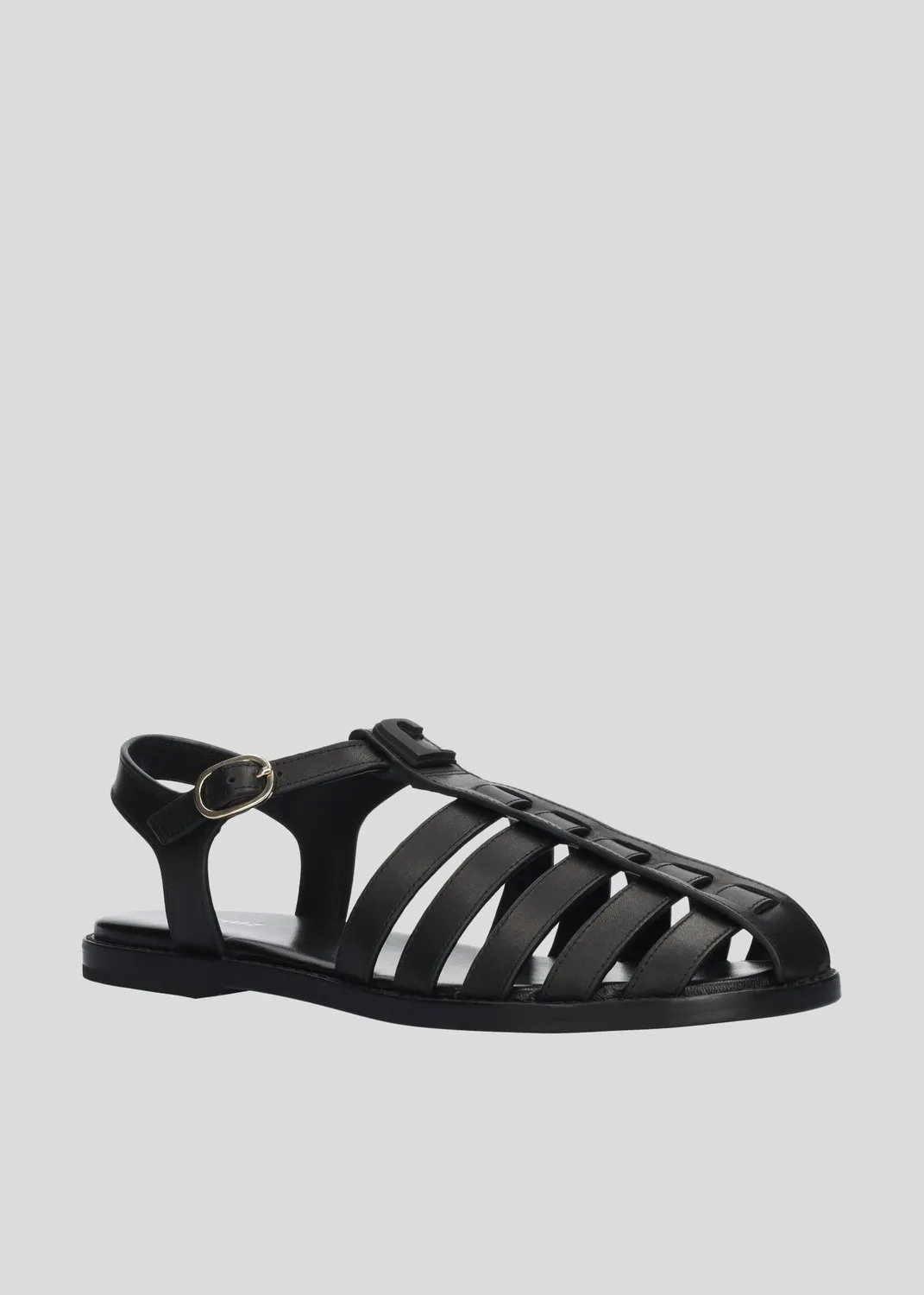 Lola Cruz Devon Flats Sandales plates Noir