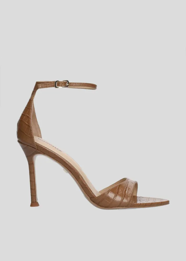 Lola Cruz Scarlett 95 sandales camel talon 9,5 cm