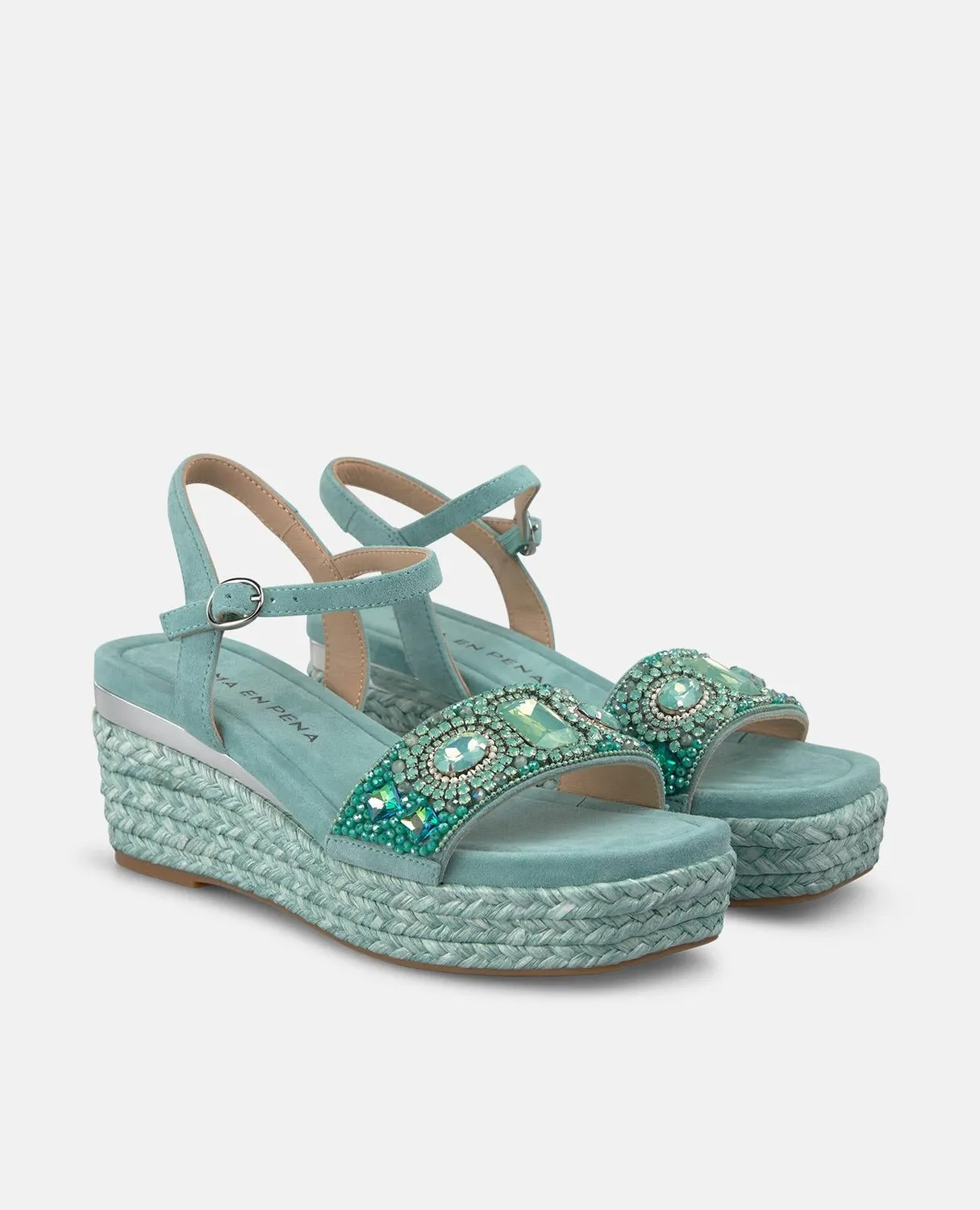 Alma en Pena V266502 sandales compensées jade 7,5 cm