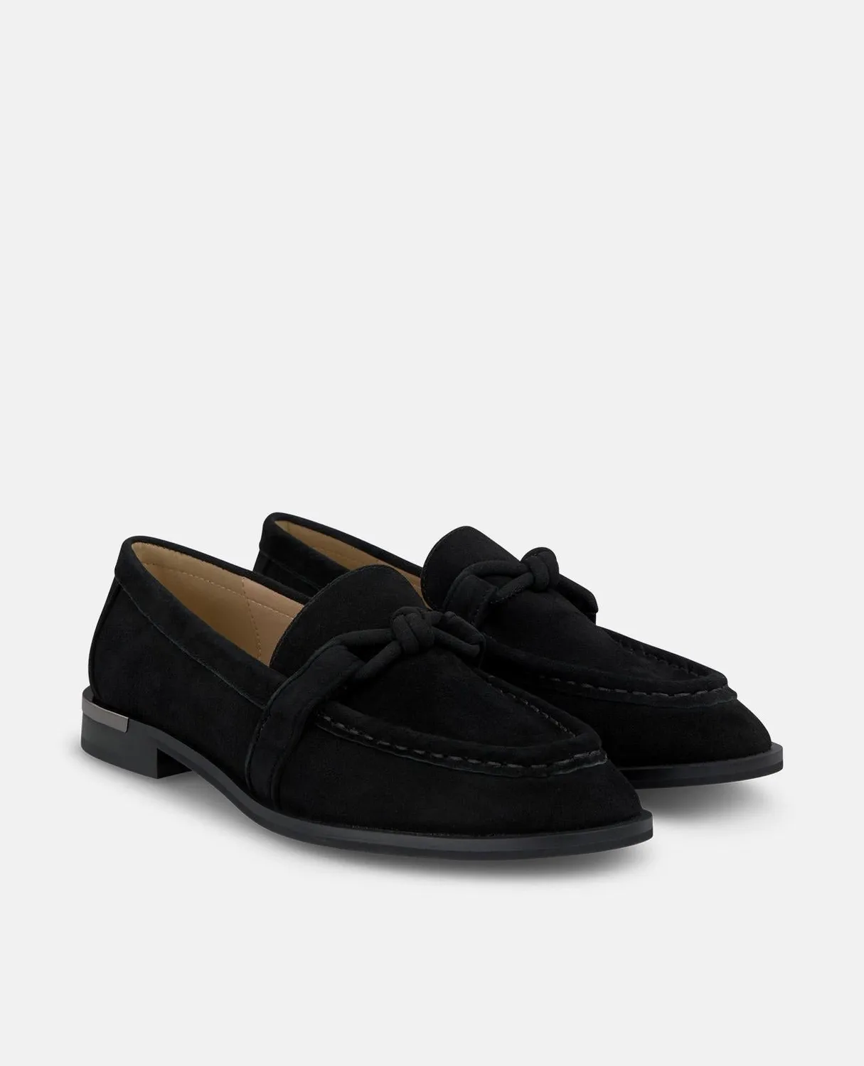 Alma en Pena I250204 mocassin cuir nœud noir