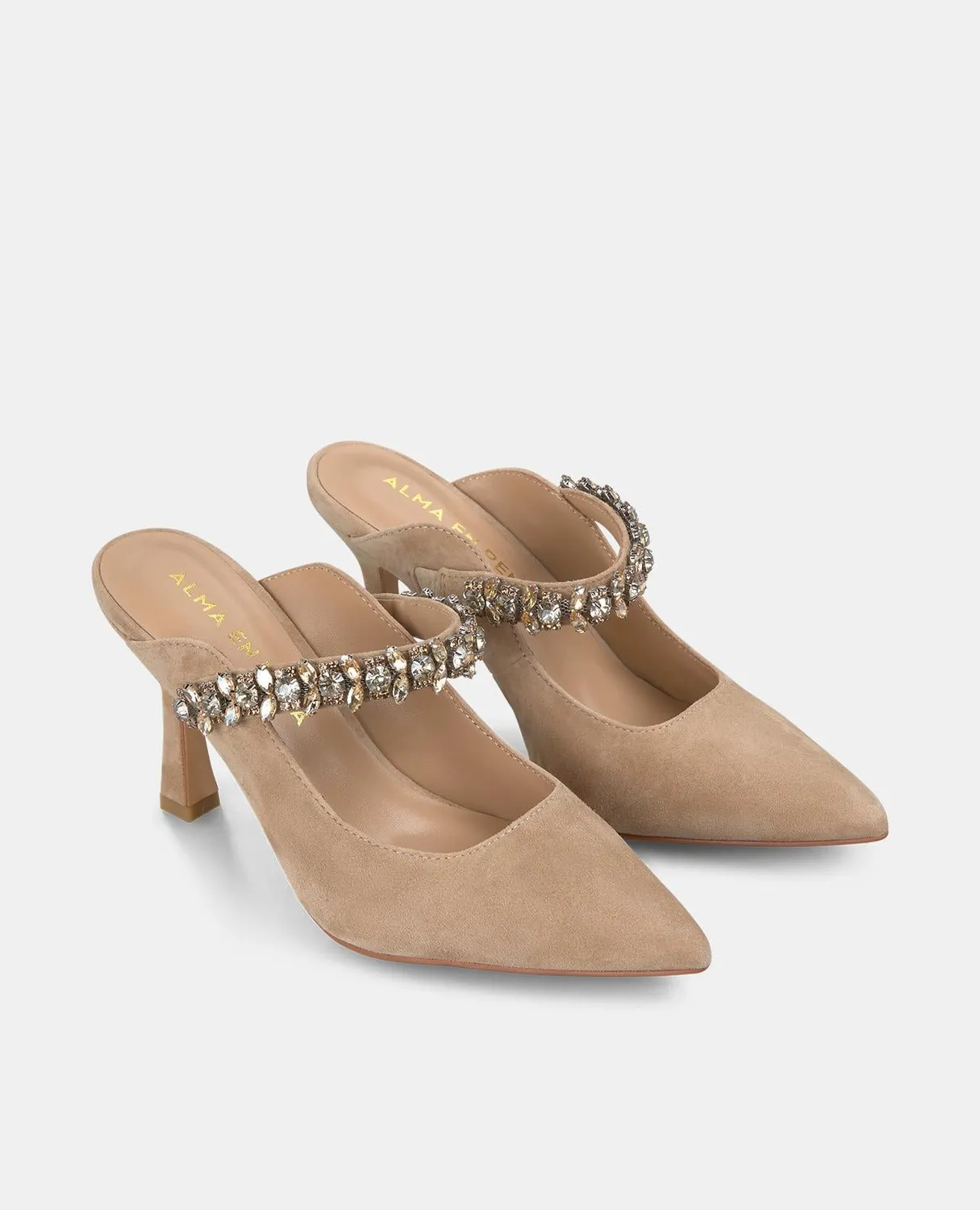 Alma en Pena V250603 mules sable talon 9 cm