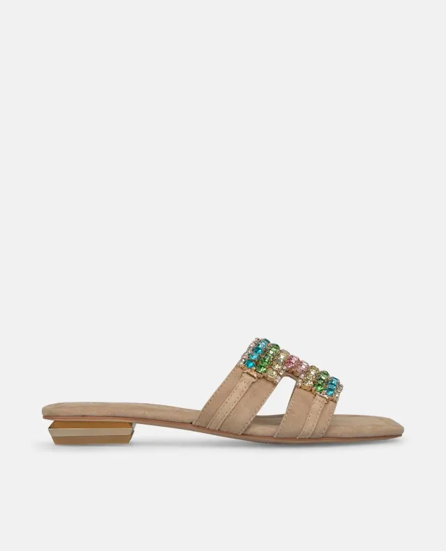 Alma en Pena V268607 sandales plates cuir sable forme H