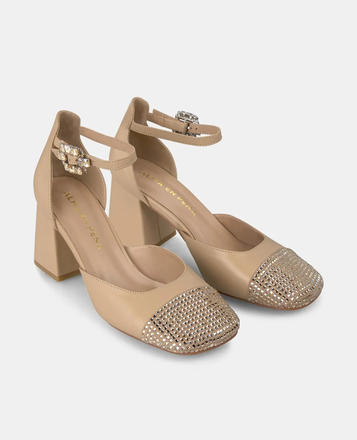 Alma en Pena V250555 escarpin cuir sable talon 7,5 cm