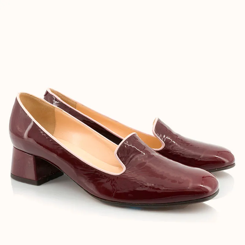 Bégum Paris Canada mocassins vernis souple noir talon 4 cm