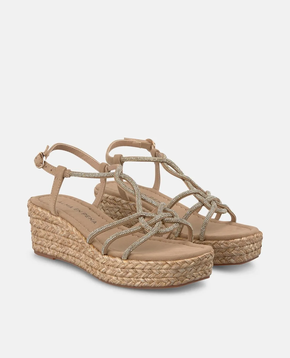 Alma en Pena V2650752 sandales compensées beige 6 cm