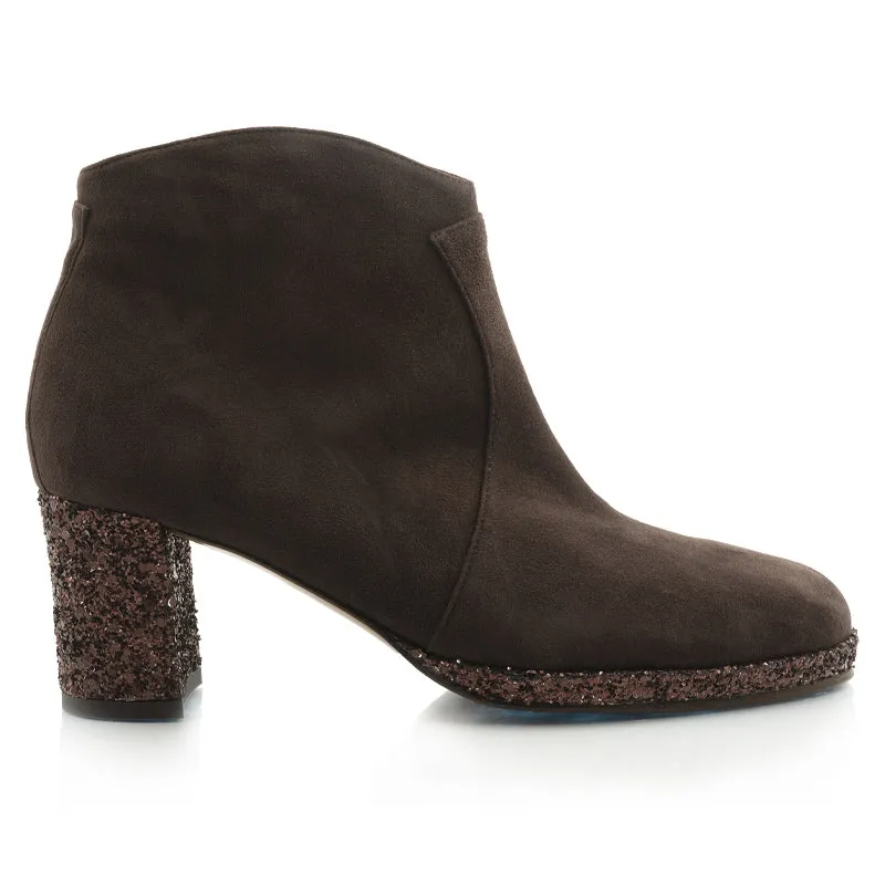 Bégum Paris Cambridge paillettes bottine marron talon 6,5 cm