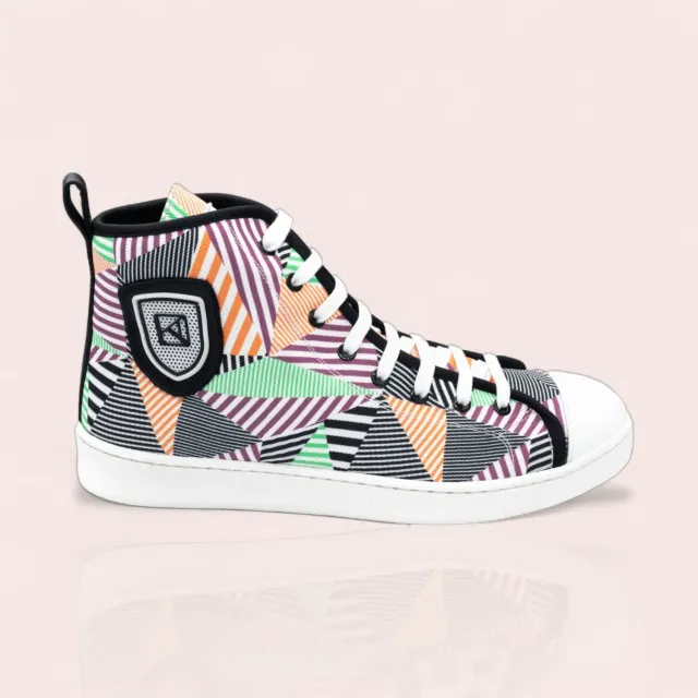 Karine Arabian Travis sneaker cuir patchwork pop