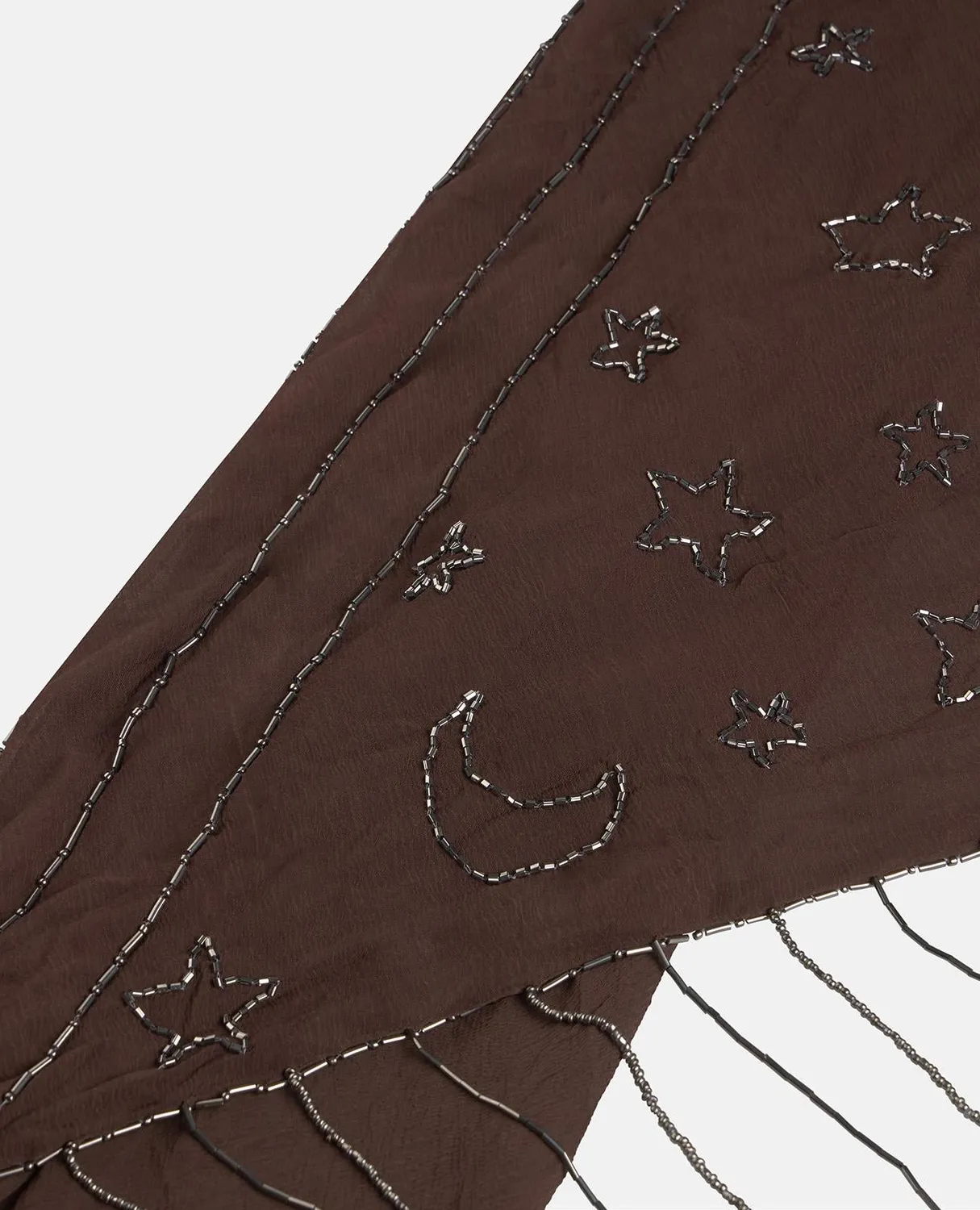 Alma en Pena I25AC104 foulard triangulaire marron