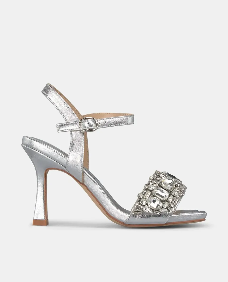 Alma en Pena V250838 Sandales Argent Strass 9 cm