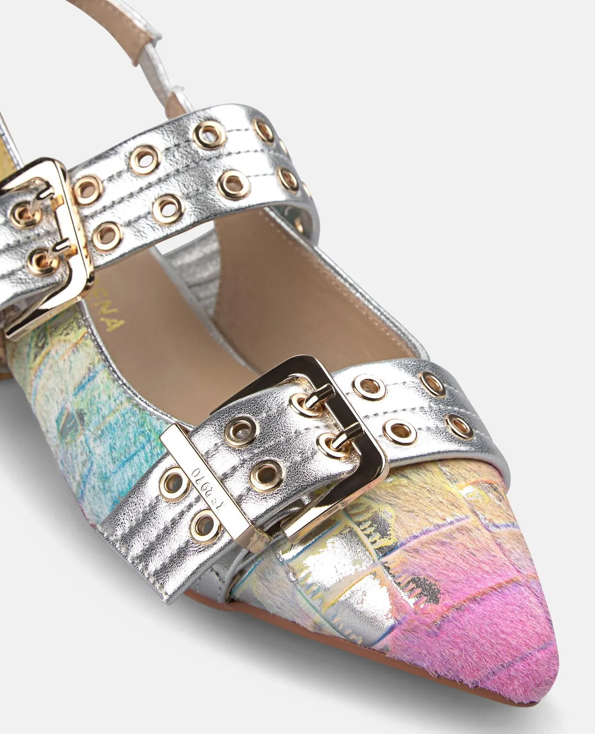 Alma en Pena V261005 slingback plat multicolore