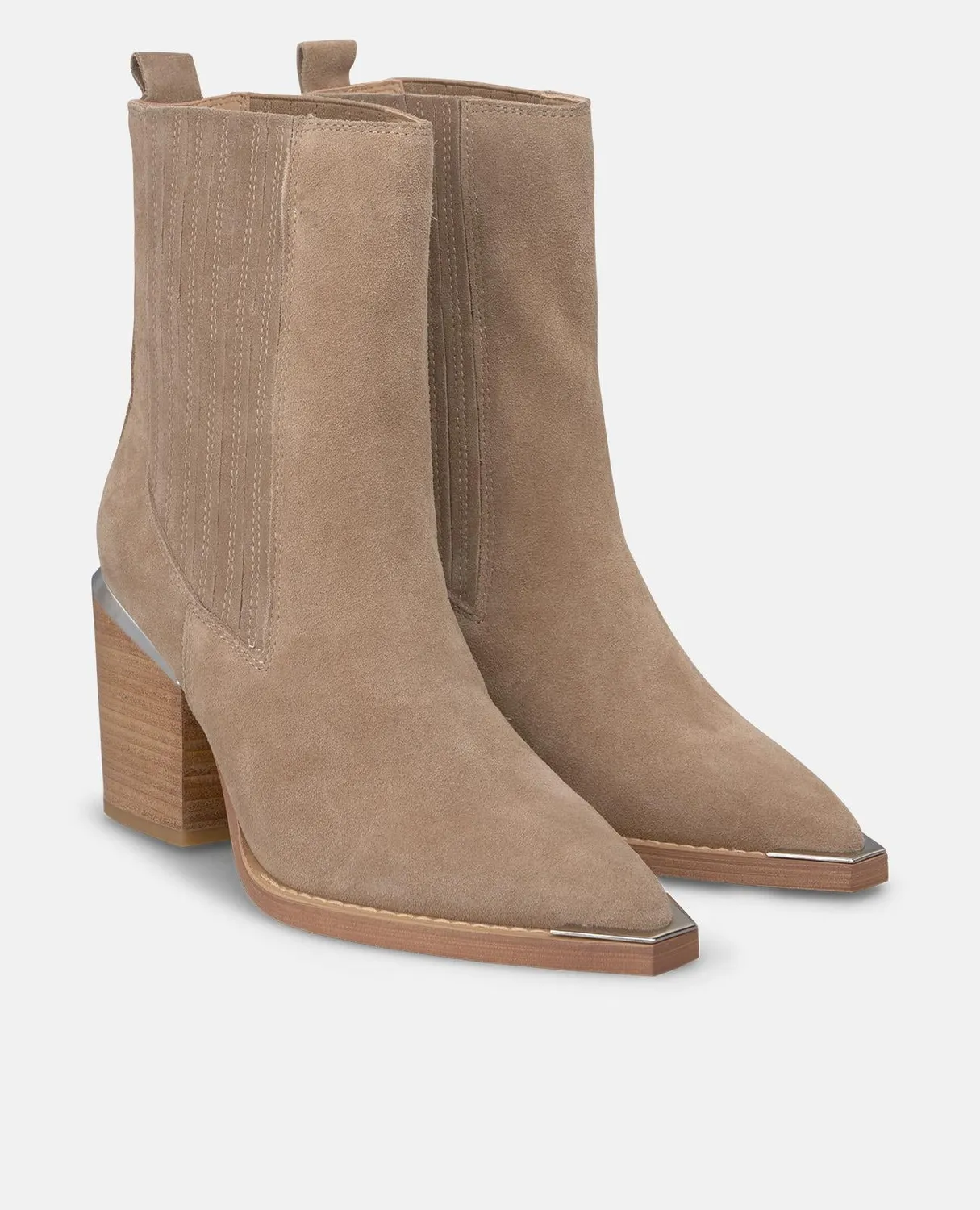 Alma en Pena I250835 bottines vison cuir talon 7 cm