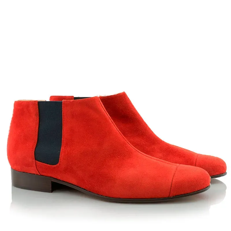 Bégum Paris Lucrèce bottines femme brique velours