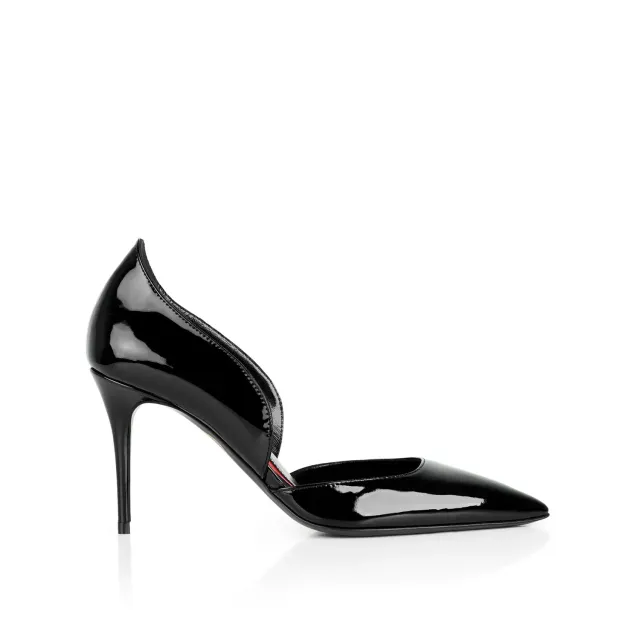 Maison Ernest Monica 85 escarpin noir cuir vernis