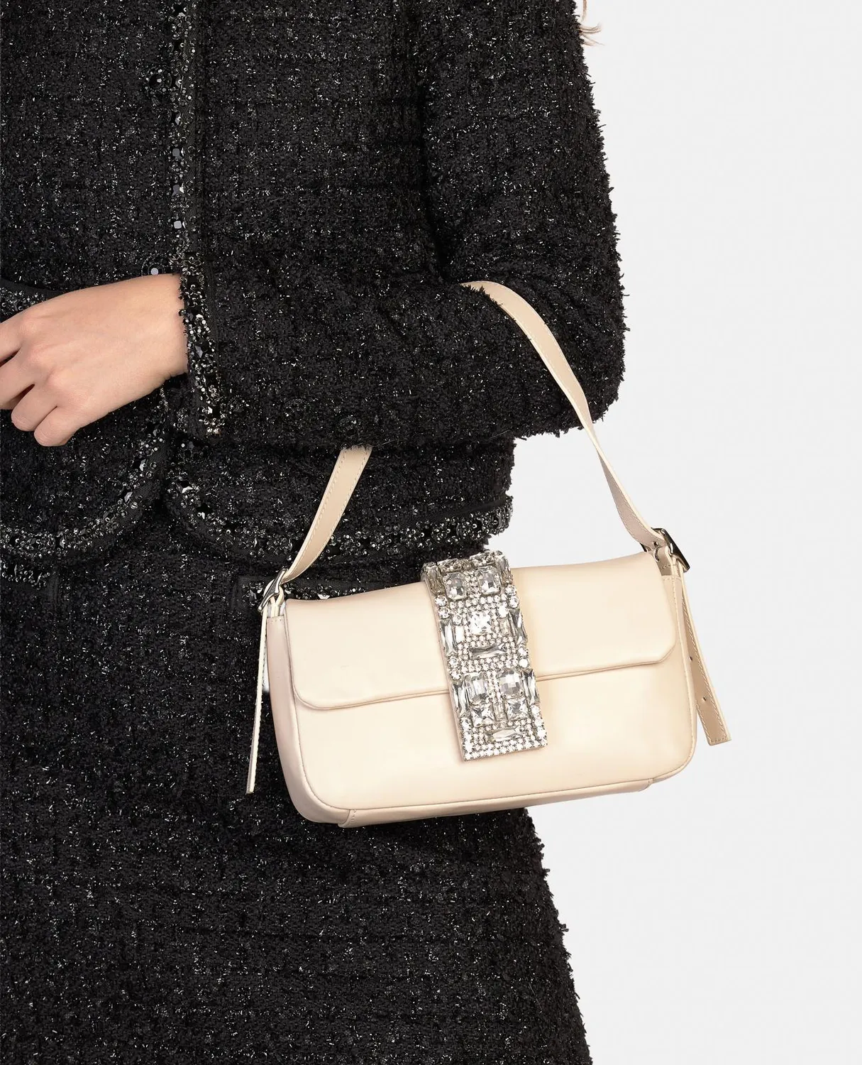 Alma en Pena BG106 sac cuir gris pochette fête