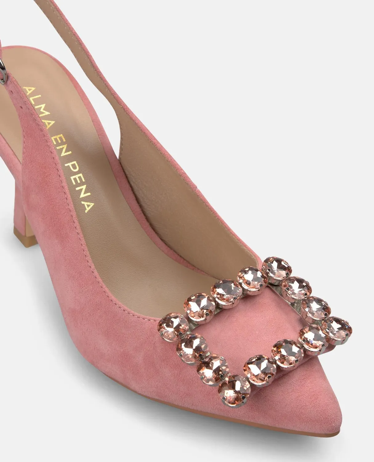 Alma en Pena V262004 escarpins saumon cuir talon fin 9 cm