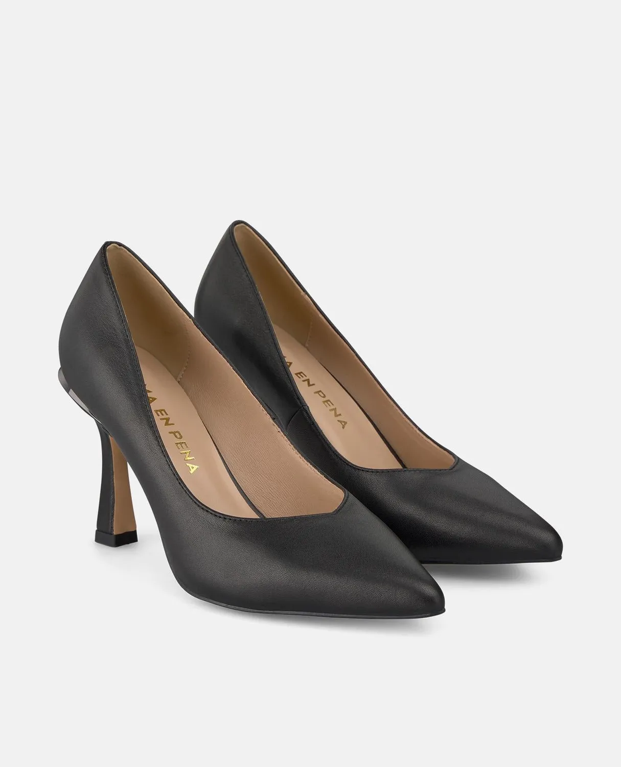 Alma en Pena I250415 escarpins nappa noirs talon 9 cm
