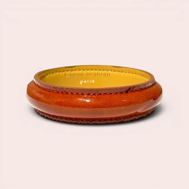 Karine Arabian Jonc bracelet châtaigne cuir verni