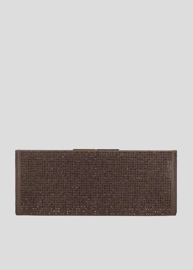 Lola Cruz Écla pochette marron cuir véritable