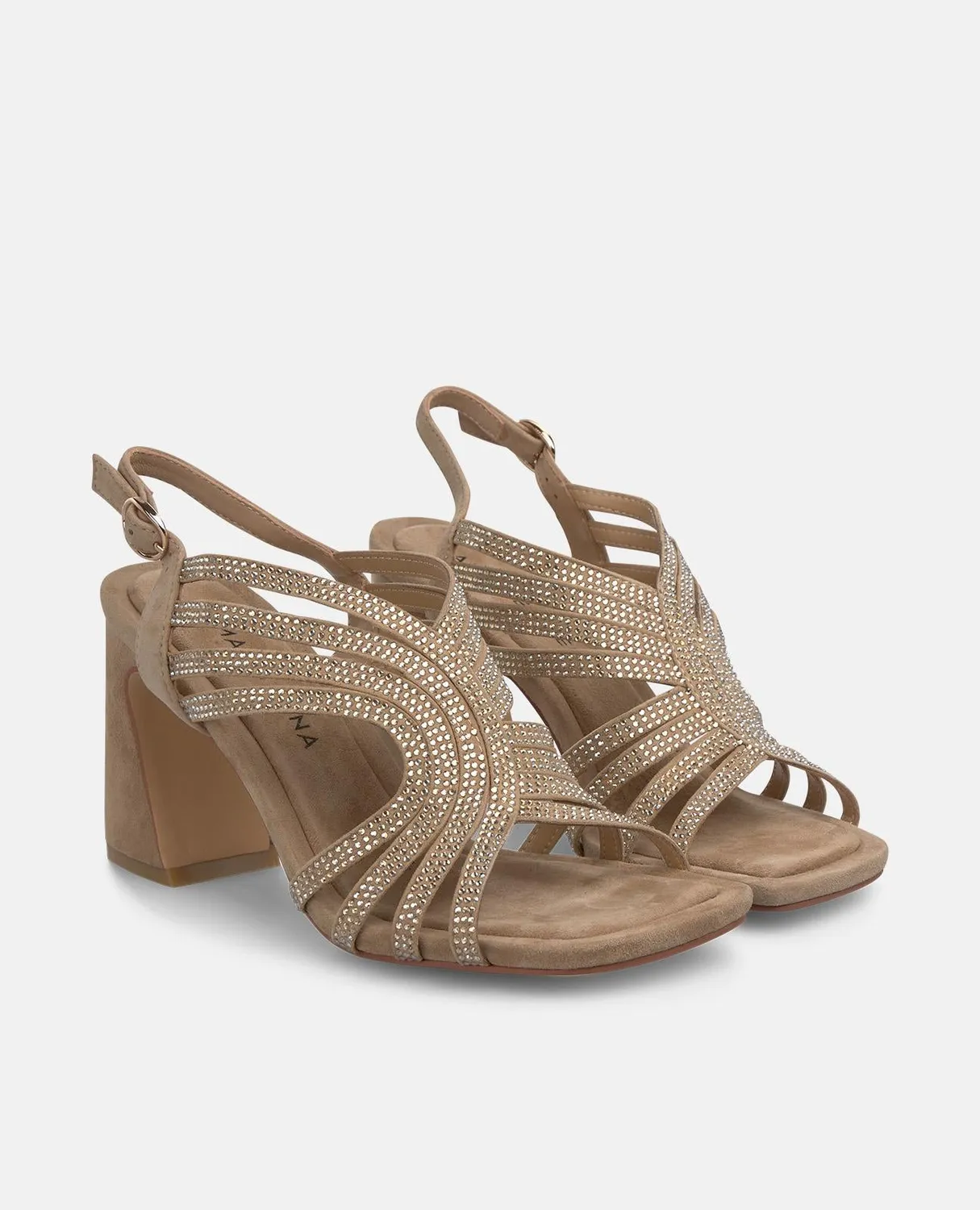 Alma en Pena I250099 sandales camel strass talon 8,3 cm