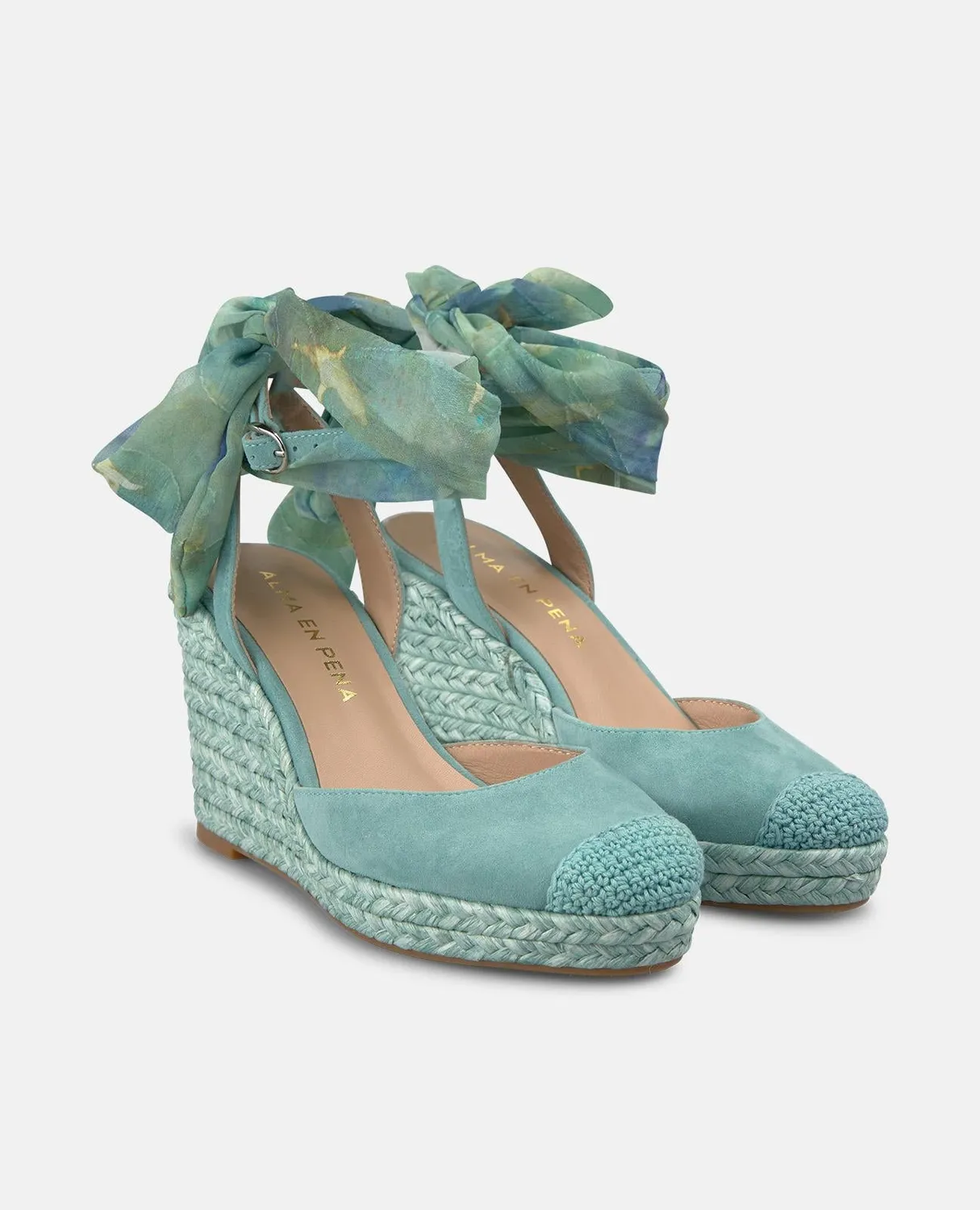 Alma en Pena V265600 espadrilles compensées jade 9,5 cm