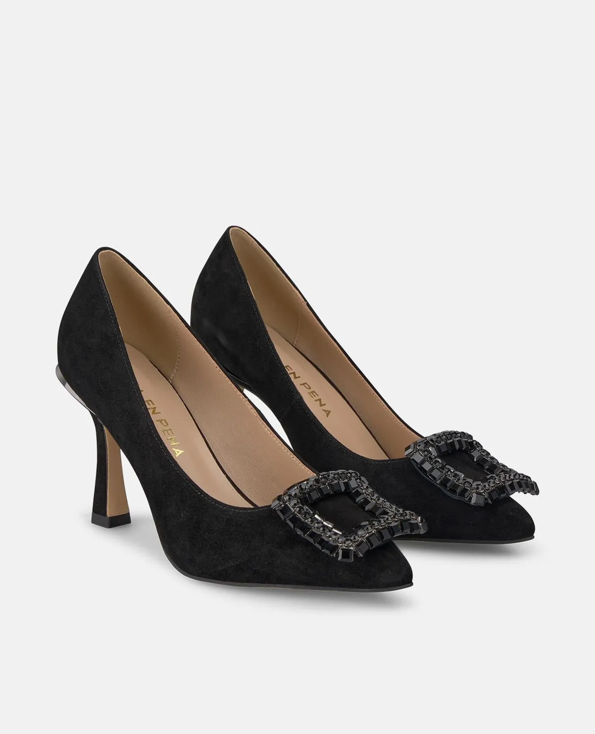 Alma en Pena I250401 escarpin noir suède 9 cm