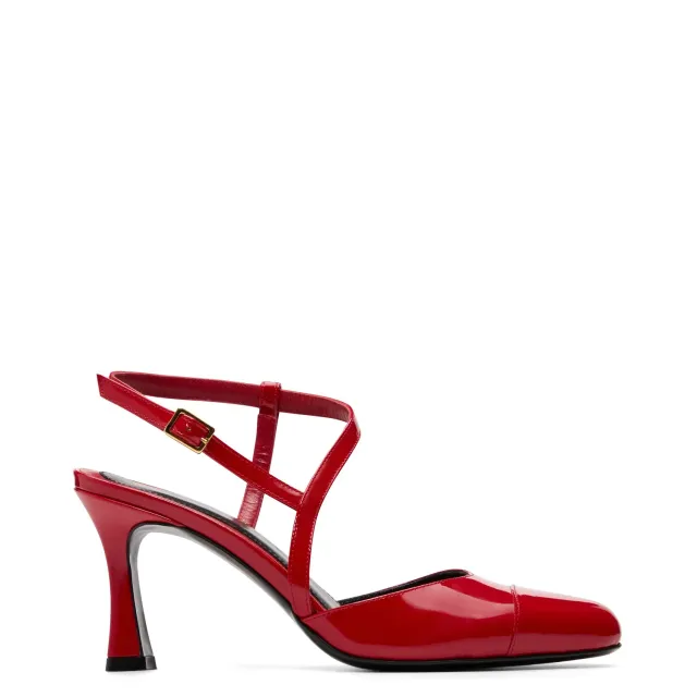 Maison Ernest Ariane 75 escarpins rouge vernis