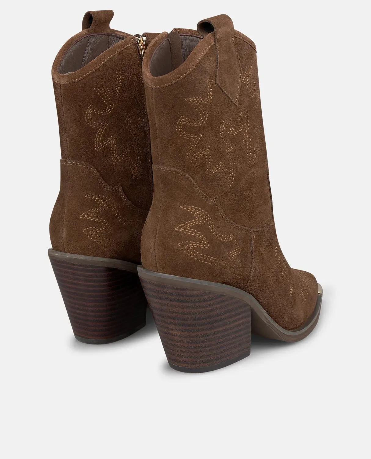 Alma en Pena I260710 bottines cowboy camel suède