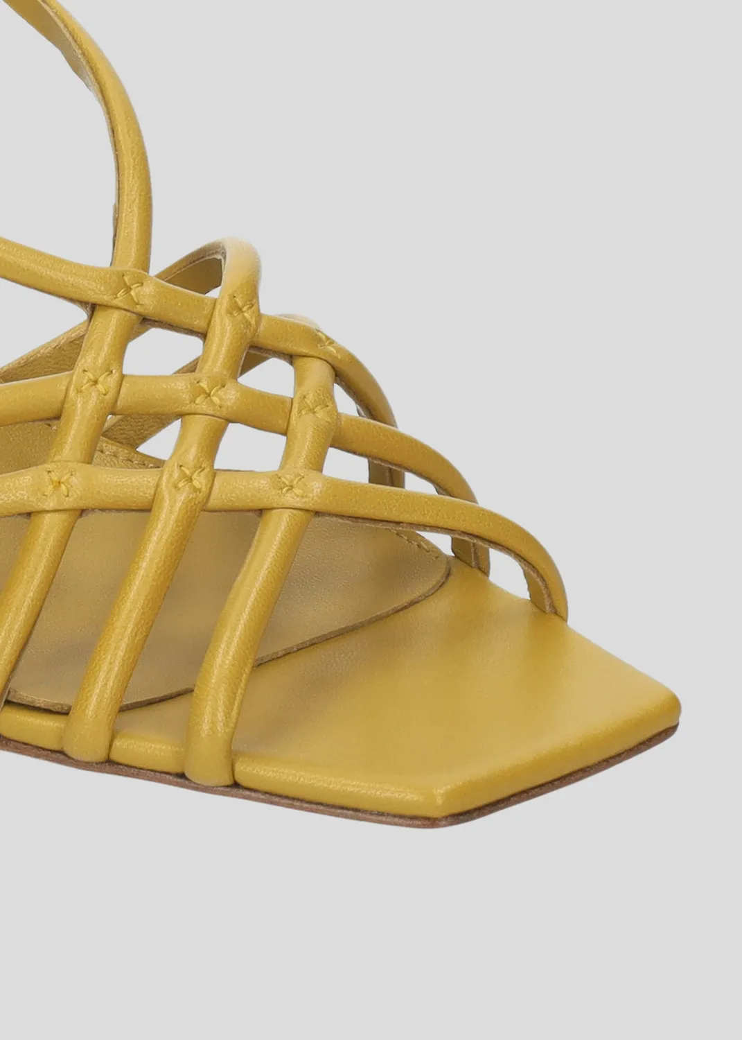 Lola Cruz Bridgette Sandal 75 sandales talon moutarde 7,5 cm