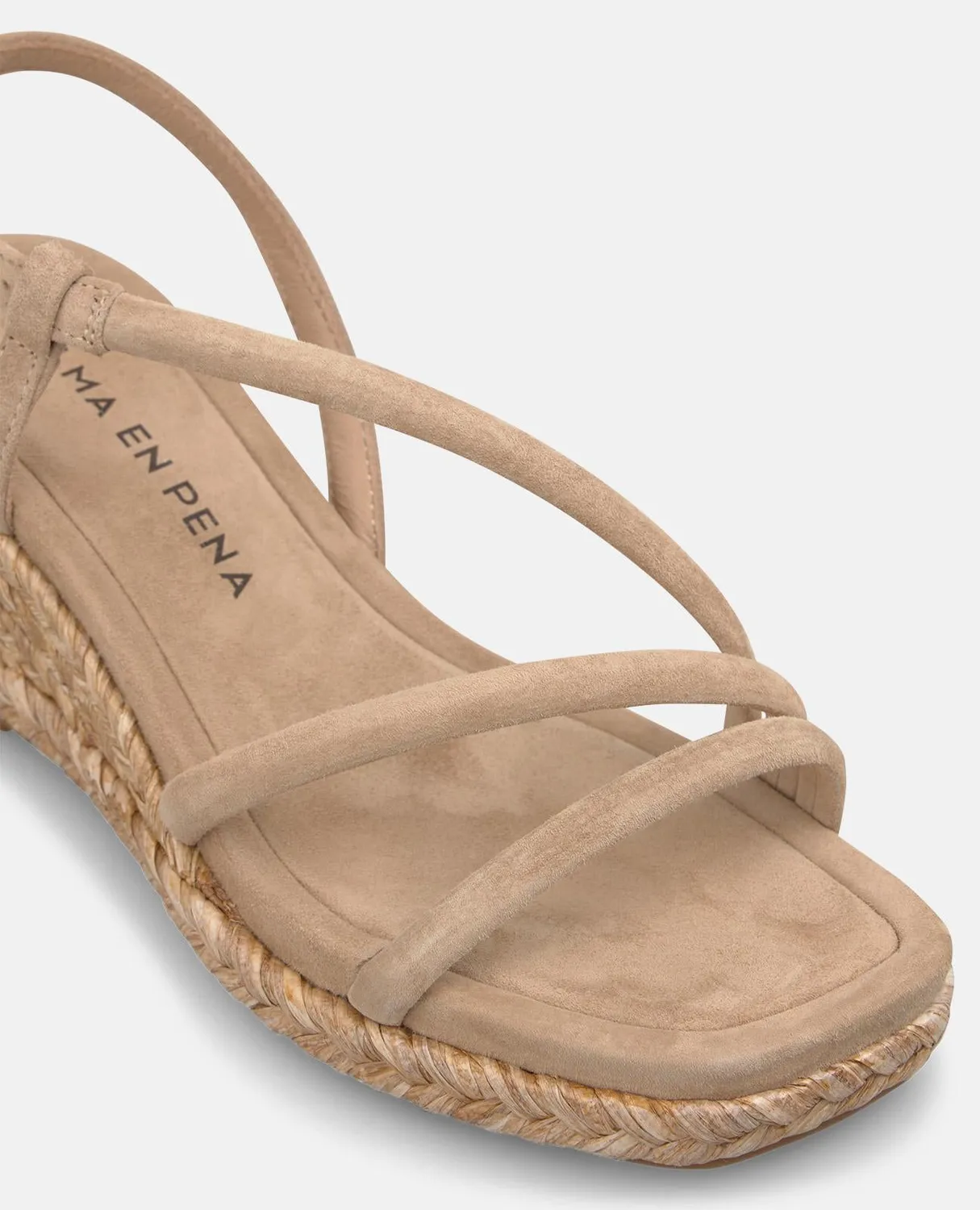 Alma en Pena V266752 sandales beige daim compensé 7 cm